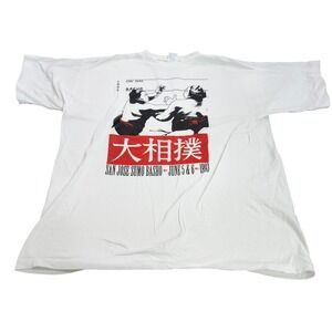 Vintage 1993 San Jose Sumo Basho T Shirt XL Japanese Wrestling Event Tee